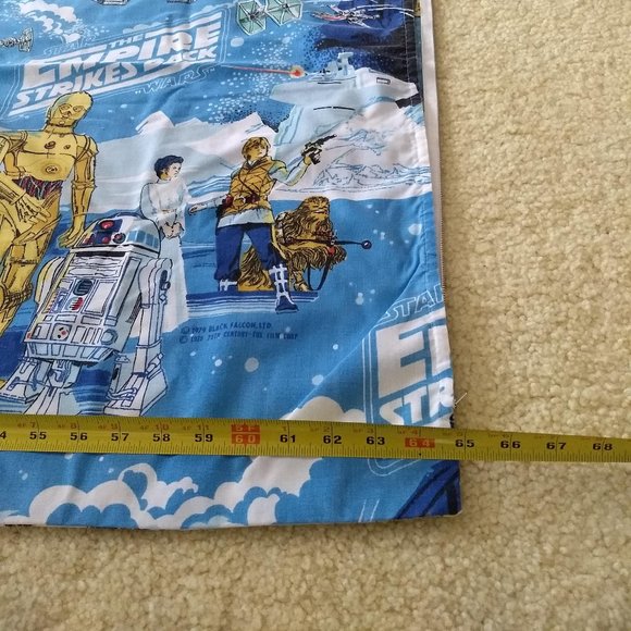vintage 80s Empire Strikes Back twin duvet comforter cover & pillow case - Picture 3 of 9